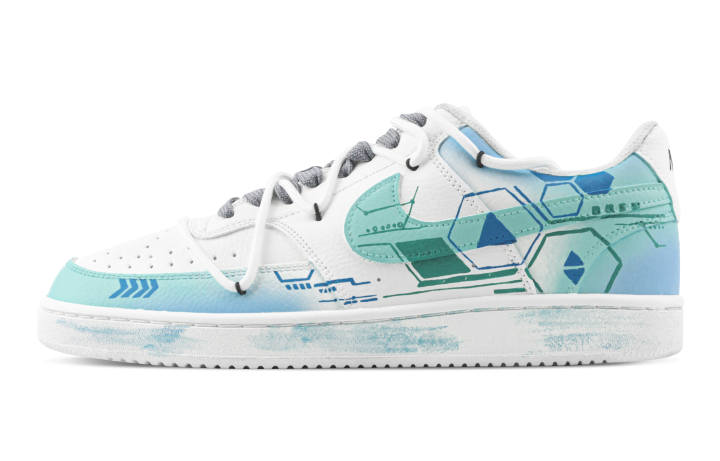 Nike Nike Court Vision 1 Future Abrasion Resistant Low top Skateboard Shoes Men's Green White