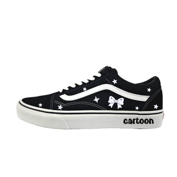 Vans Old Skool Slip Resistant Low top Skateboard Shoes Unisex Black White