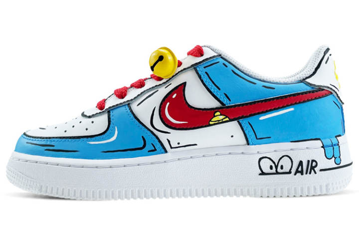 Nike Nike Air Force 1 Low top Skateboard Shoes Men's Blue Red White