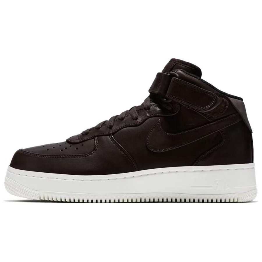 Nike Nike Air Force 1 Cushioning Abrasion Resistant Cushioning, Wear Resistant Mid top Skateboard Shoes Unisex Black