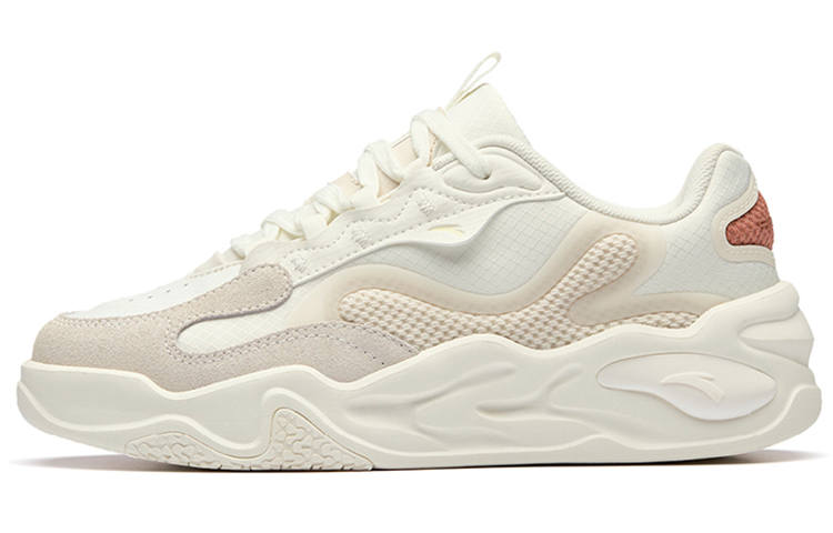 Anta Tianxing Mesh Abrasion Resistant Low top Sports Casual Shoes Women's White Gray Pink