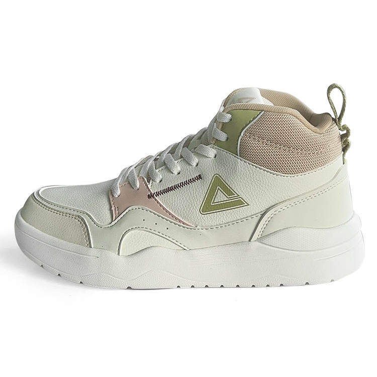 PEAK Textile, Synthetic Leather Mid top Skateboard Shoes Women's