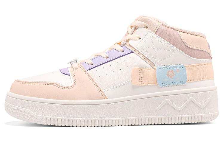 361° Thermal, Slip Resistant, And Abrasion Resistant Coverage High top Skateboard Shoes Women's White Pink