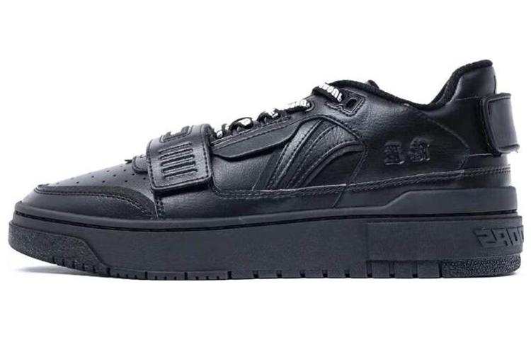 Li-Ning Li Ning Abrasion Resistant Low top Skateboard Shoes Unisex Black
