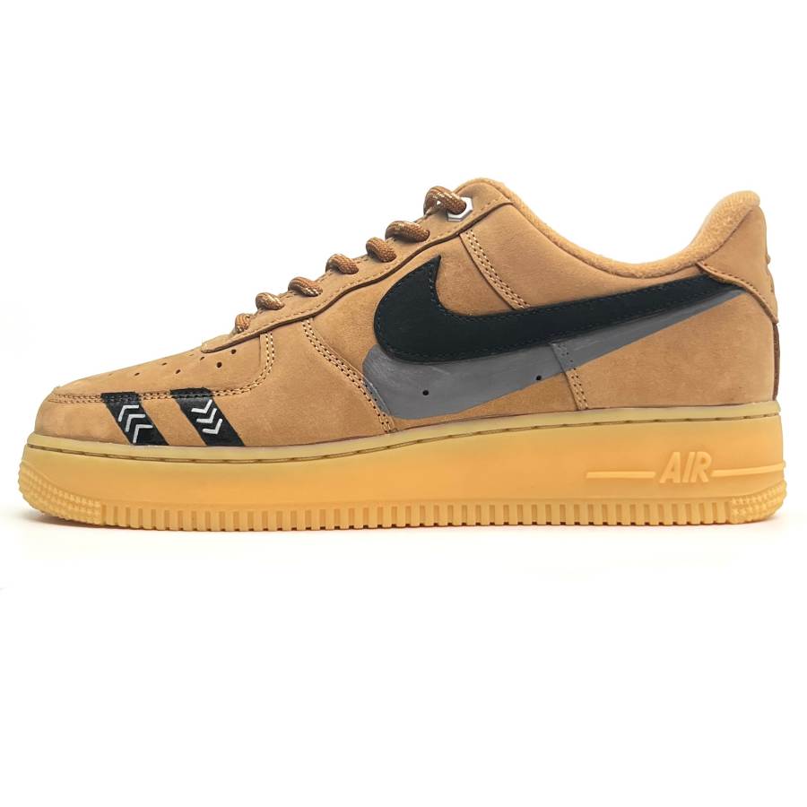 Nike Nike Air Force 1 Brown Shadow Trace Slip Resistant Abrasion Resistant Slip Resistant Abrasion Resistant Low top