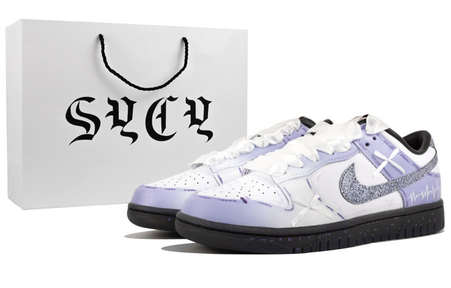 Nike Nike Dunk Skateboard Shoes Women's Low Top White/Purple