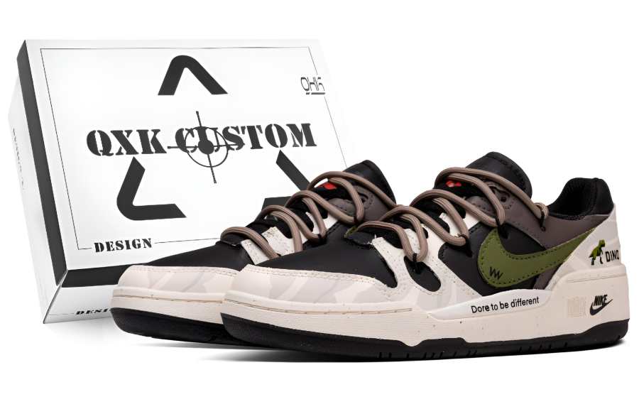 Nike Nike Full Force Low White Age, Box Abrasion Resistant Abrasion Resistant Low top Skateboard Shoes Men's