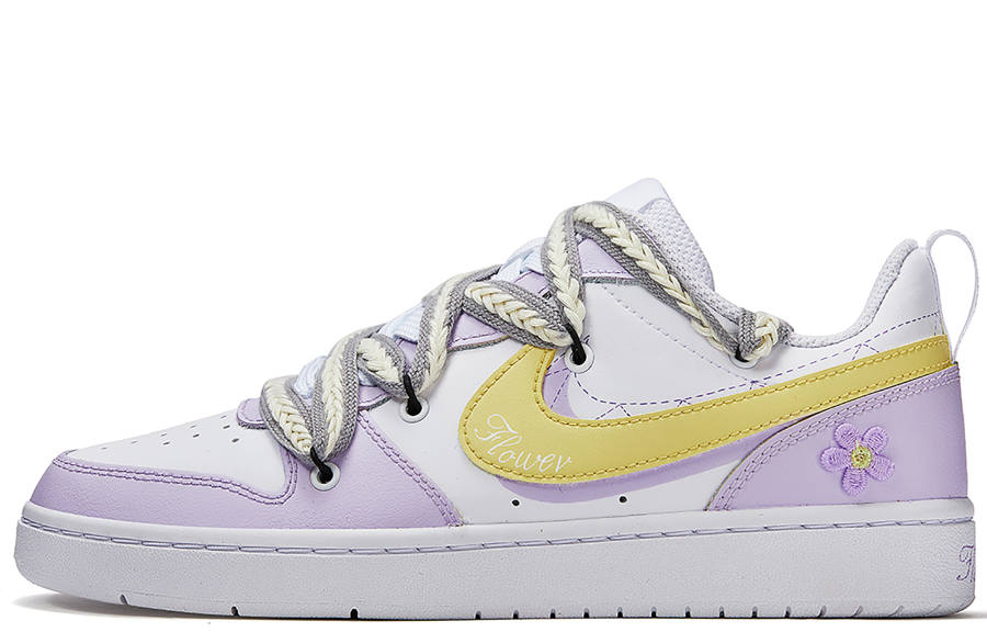 Nike Nike Court Borough Skateboard Shoes Women's Low Top Yellow/Purple