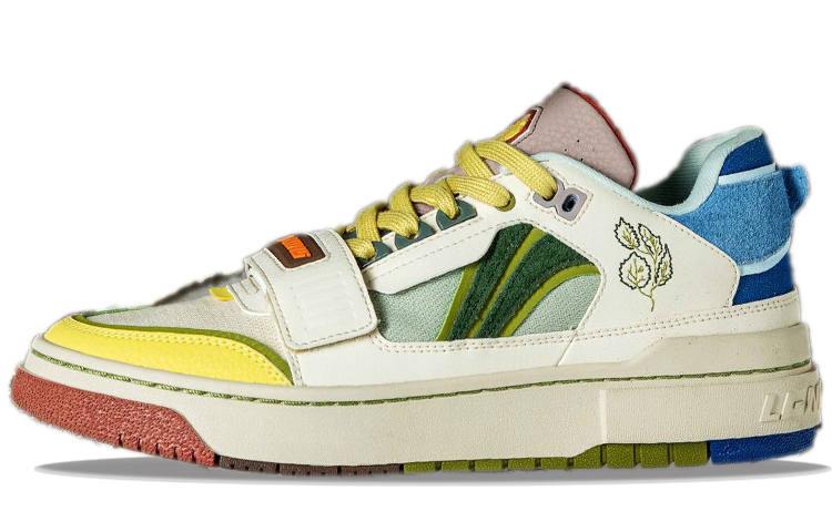 Li-Ning Li Ning Rookie Low top Basketball Shoes Men's Beige Yellow Blue