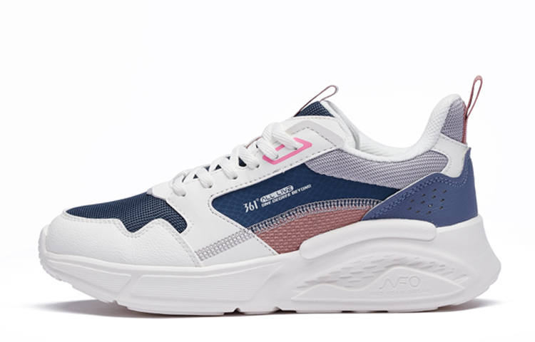 361° Cushioning Abrasion Resistant Slip Resistant Low top Skateboard Shoes Women's White Blue