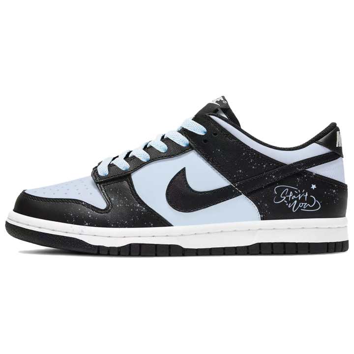 Nike Nike Dunk Abrasion Resistant Abrasion Resistant Low top Skateboard Shoes Unisex Black Blue