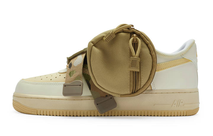 Nike Nike Air Force 1 811 Manufacturing Slip Resistant Slip Resistant Low top Skateboard Shoes GS Beige Army Green