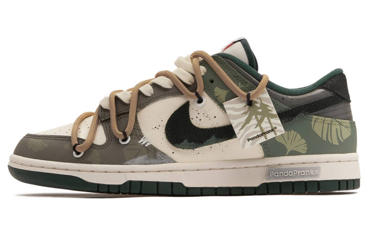 Nike Nike Dunk Low top Skateboard Shoes Unisex Beige Brown Green