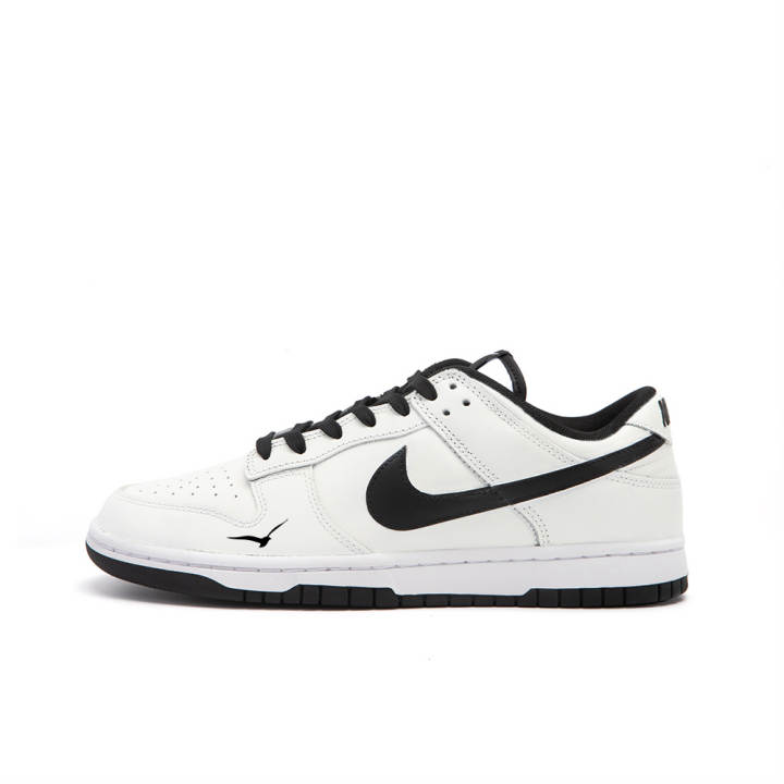 Nike Nike Dunk Heartbeat Moment Small Flower Leather Cushioning, Wear Resistant Low top Skateboard Shoes Unisex Black