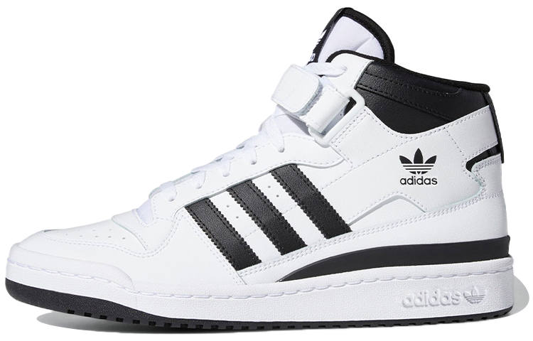 Adidas Originals FORUM Mid Leather Mid top Skateboard Shoes Unisex White Black