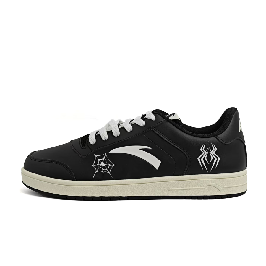 Anta Slip Resistant, Abrasion Resistant, Lightweight Low top Skateboard Shoes Men's Black White