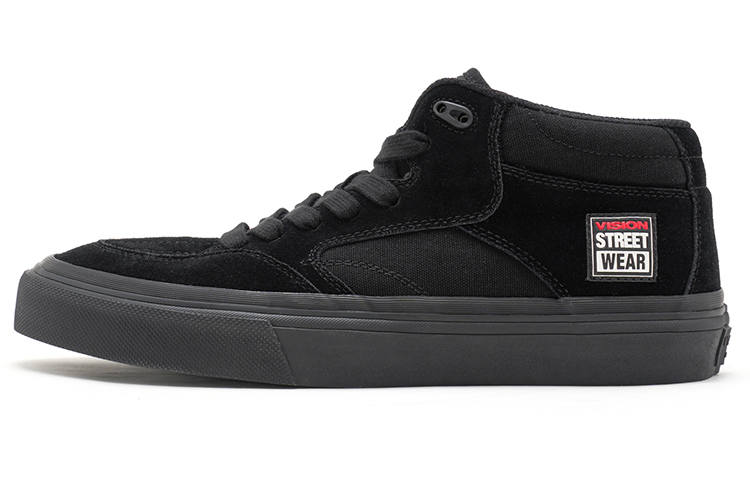 Vision Street Wear Concave Mid top Skateboard Shoes Unisex Black Warrior