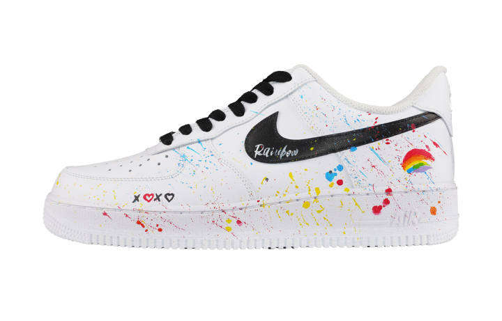 Nike Nike Air Force 1 Lucky Day Slip Resistant Abrasion Resistant Low top Skateboard Shoes Unisex White