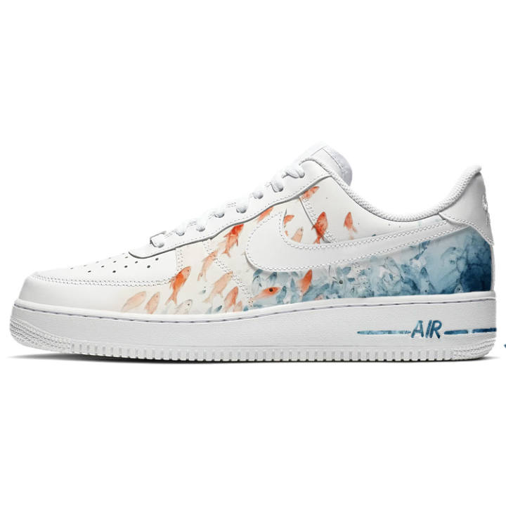 Nike Nike Air Force 1 Skateboard Shoes Men's Low Top Blue/White