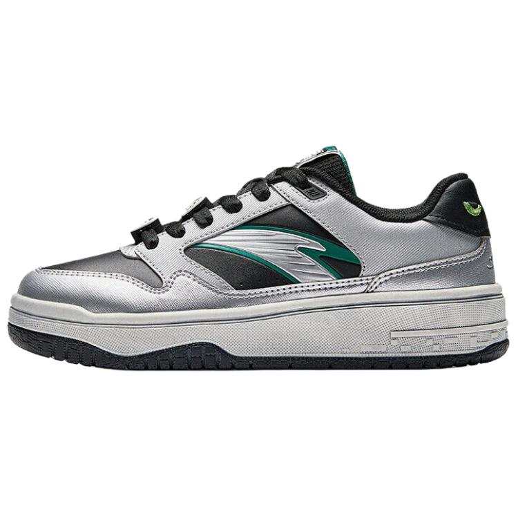 Anta Street Rebel 3 Abrasion Resistant Coverage Slip Resistant Low top Skateboard Shoes Women's Silver Black