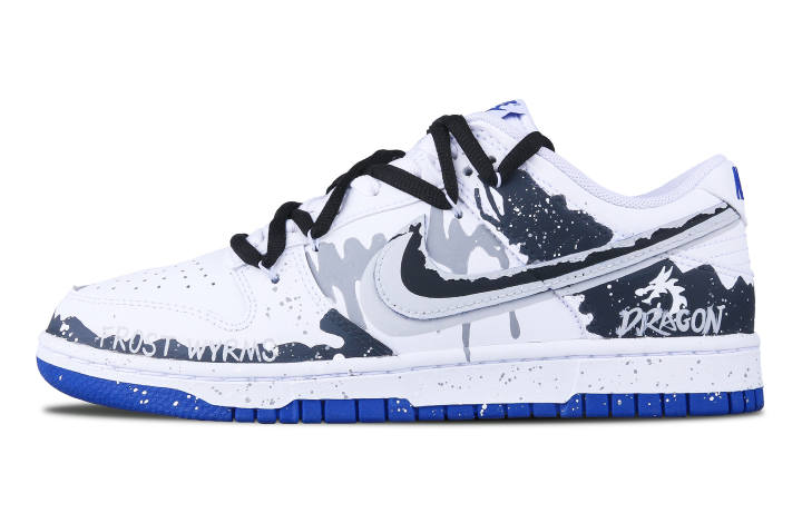 Nike Nike Dunk Low top Skateboard Shoes Men's Black White Gray