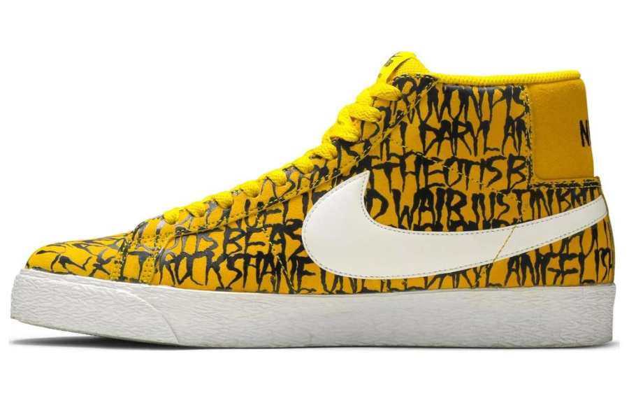 Nike Nike SB Blazer Premium 'Neckface' Skateboard Shoes Men's Black Yellow