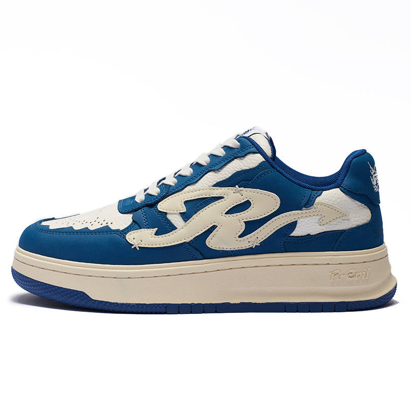 REMEDY Coverage Lightweight Breathable Height Increasing Mid top Skateboard Shoes Unisex Blue