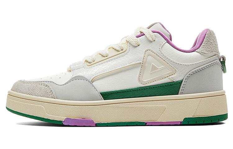 PEAK Taichi Magazine Skateboard Shoes Women's Low Top White Purple
