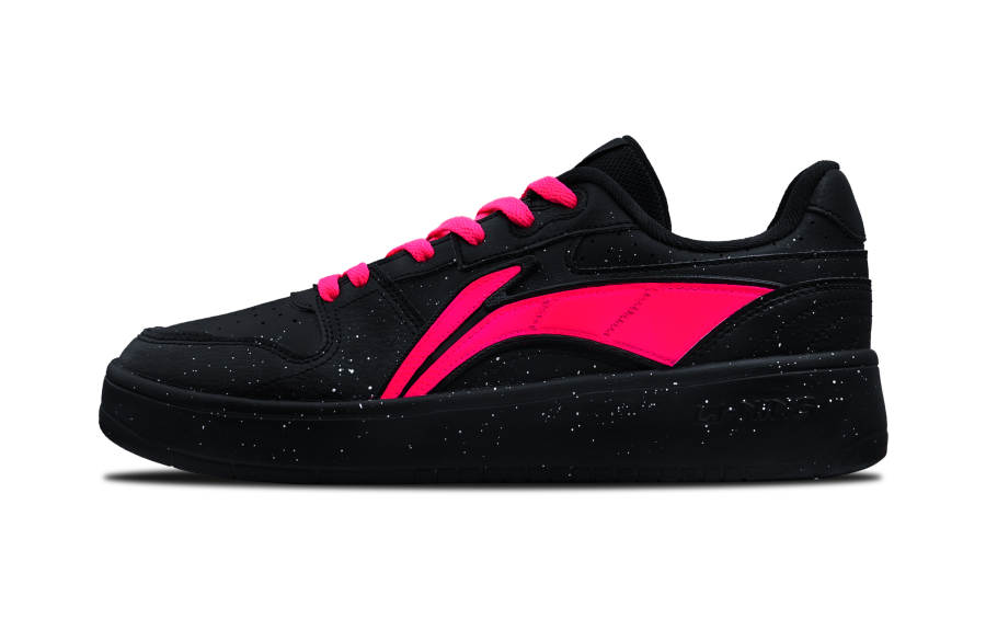 Li-Ning Li Ning Slip Resistant Cushioning Abrasion Resistant Low top Skateboard Shoes Men's Black Red