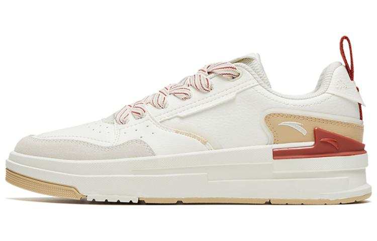 Anta Bump Comfortable And Trendy Lightweight, Wear resistant, And Non slip Low top Skateboard Shoes Women's White Brown