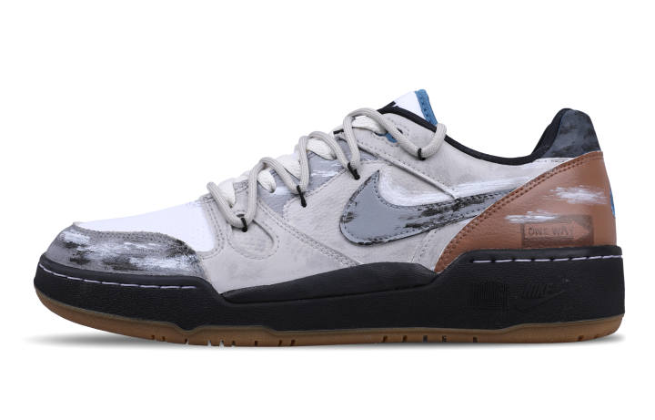 Nike Nike Full Force Slip Resistant Abrasion Resistant Low top Skateboard Shoes Men's Black Gray Brown