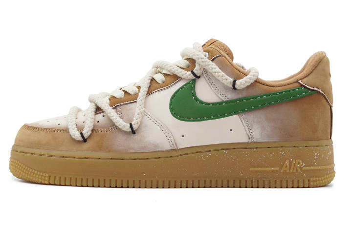 Nike Nike Air Force 1 Low top Skateboard Shoes Unisex Beige Brown