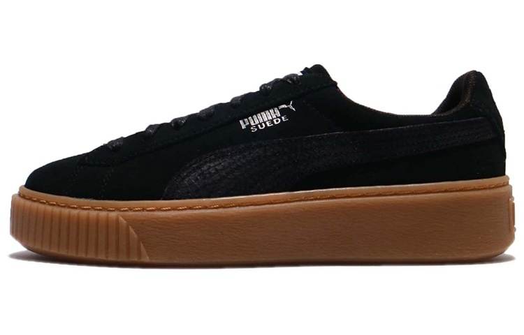 PUMA Suede Platform Animal Low Top Black Women's