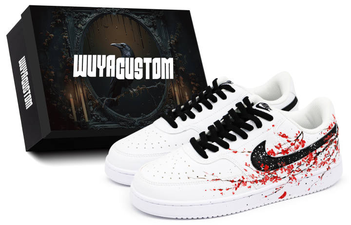 Nike Nike Court Vision 1 Orange Castle, Red Plum Under Snow, Special Box Skateboard Shoes Men's White