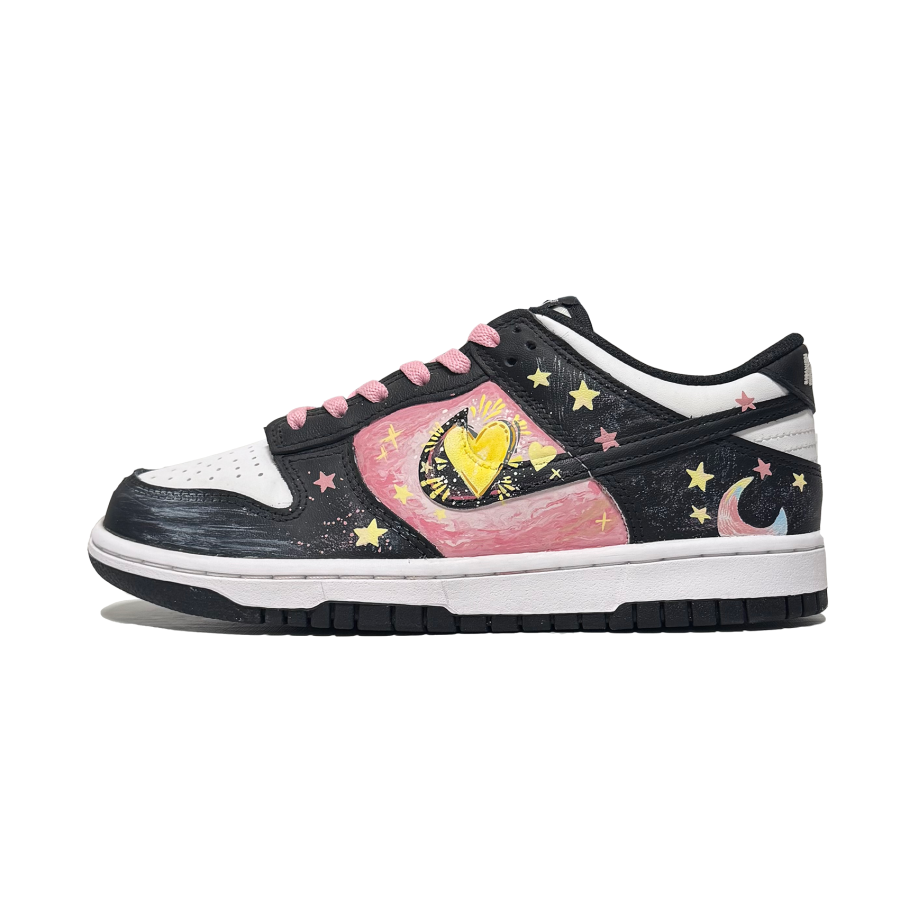 Nike Nike Dunk Moonlit Star Sea Lightweight Breathable Lightweight And Breathable Low top Skateboard Shoes Unisex Black Pink