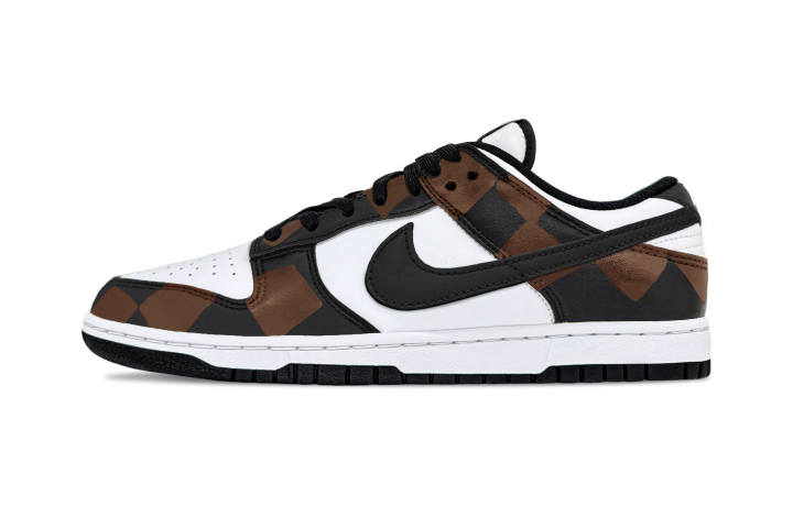 Nike Nike Dunk Chessboard Mocha Abrasion Resistant Balance Low top Skateboard Shoes Men's Khaki Black