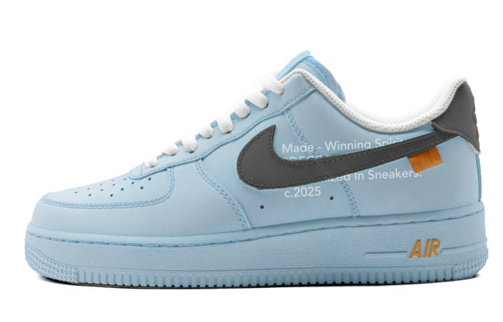 Nike Nike Air Force 1 Deep Blue Art Gallery Synthetic Leather, Split Cow Leather, Leather