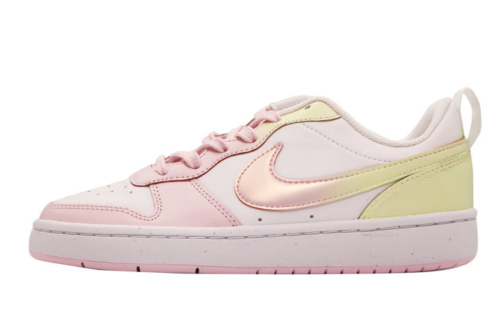 Nike Nike Court Borough Skateboard Shoes Women's Low Top Pink/Yellow