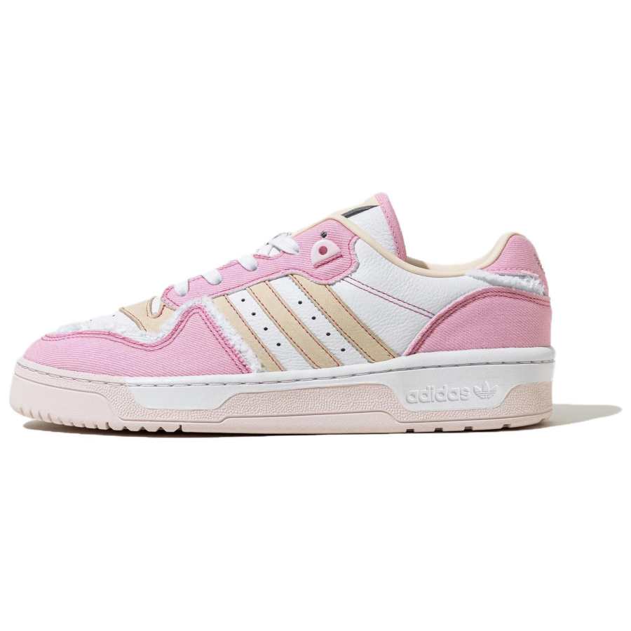 Adidas Originals Rivalry Low top Skateboard Shoes Women's Pink Yellow White
