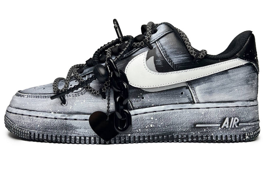 Nike Nike Air Force 1 The Magpie Bridge Reverses The Galaxy Low top Skateboard Shoes Women's Black White