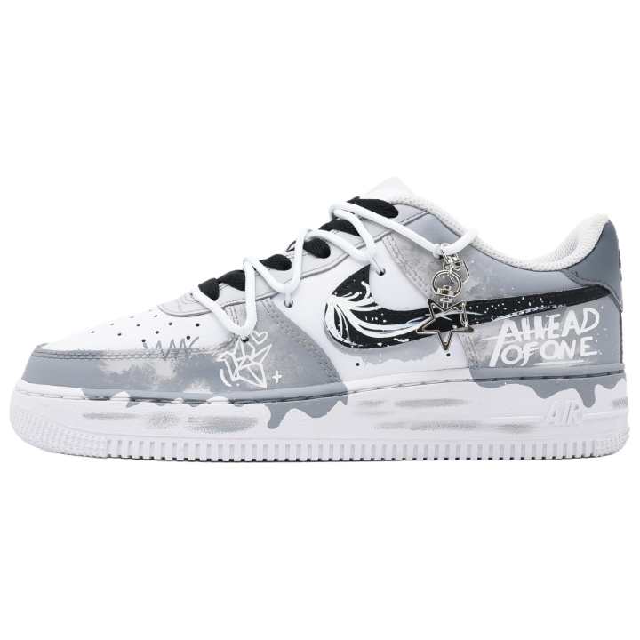 Nike Nike Air Force 1 Secret Dream Cow Leather Abrasion Resistant Low top Skateboard Shoes Unisex Black White