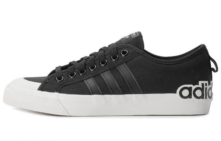 Adidas Originals Nizza Adidas Originals 'Oversize Heel Logo - Core Black Gum'