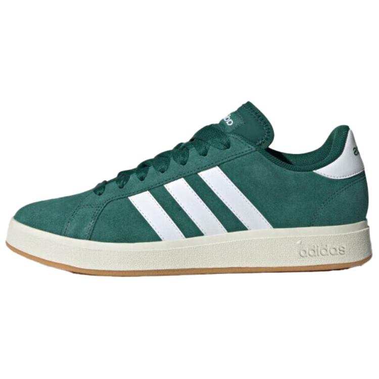 Adidas Adidas Grand Court Base 00s Synthetic Leather, Split Cow Leather Low top Skateboard Shoes Unisex Green White Yellow