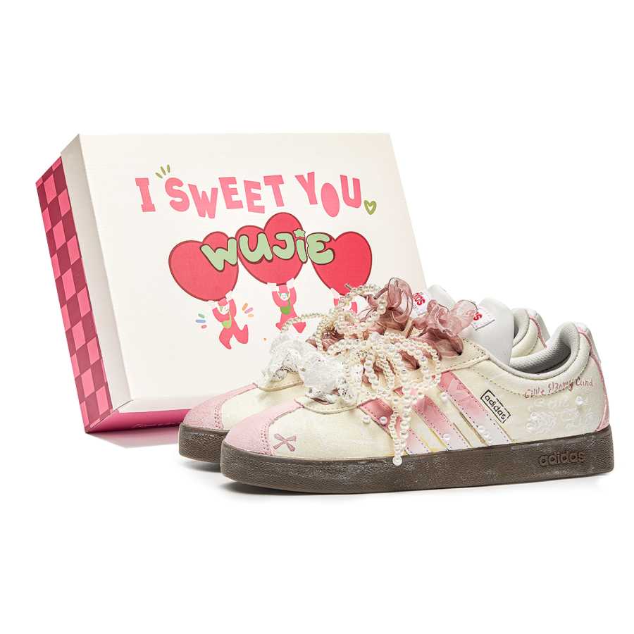 Adidas Adidas Rarity Love Cushioning Low top Skateboard Shoes Unisex Pink Yellow