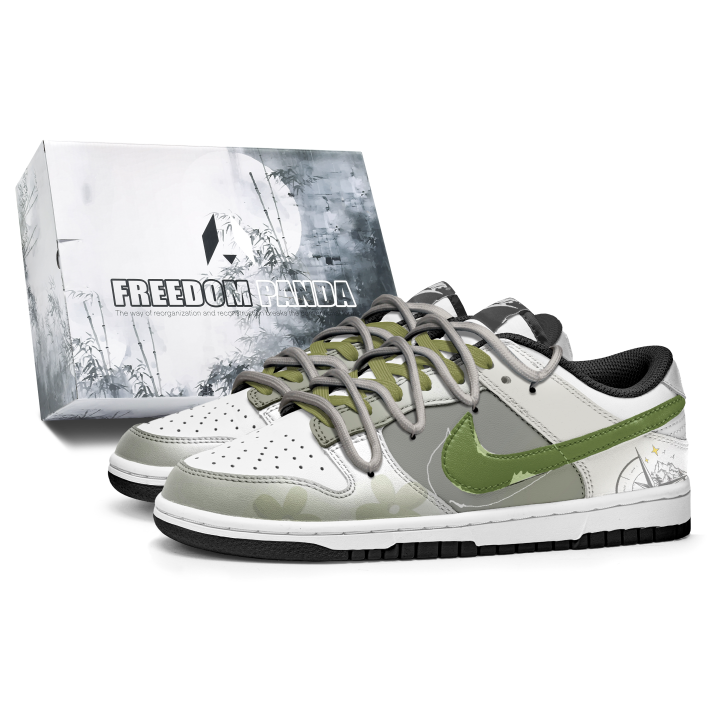 Nike Nike Dunk Slip Resistant Abrasion Resistant Low top Skateboard Shoes Unisex Gray Green