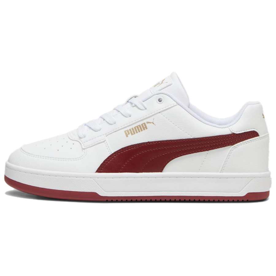 PUMA Caven 2.0 Artificial Leather Wear resistant And Lightweight Low top Skateboard Shoes Unisex White Red