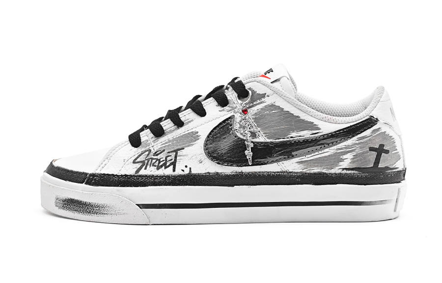 Nike Nike Court Legacy Decay Gray Waterproof Abrasion Resistant Lightweight Low top Skateboard Shoes Unisex Gray