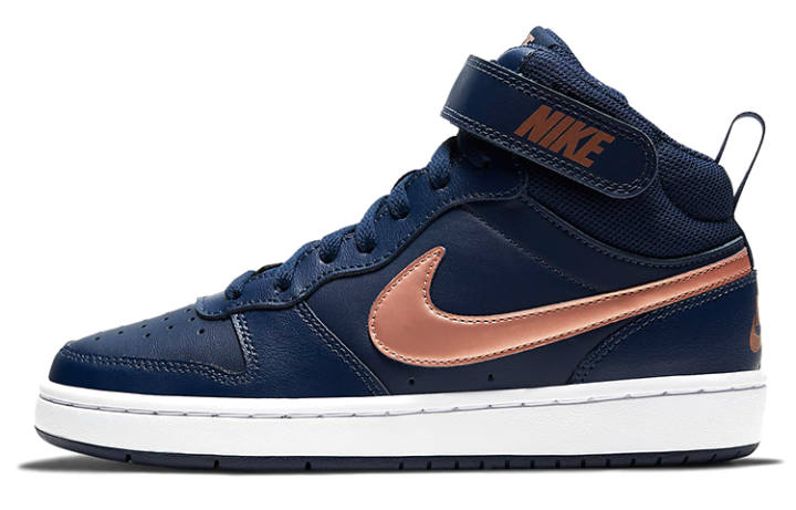 Nike Nike Court Borough Mid 2 GS 'Navy Metallic Red Bronze'