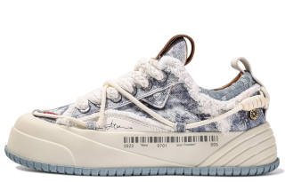 ON MAX Paper Airplane Collection Skateboard Shoes Unisex Low Top Blue/White