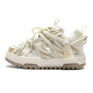 X·LUN Thermal Slip Resistant Height Increasing Low top Skateboard Shoes Unisex Beige
